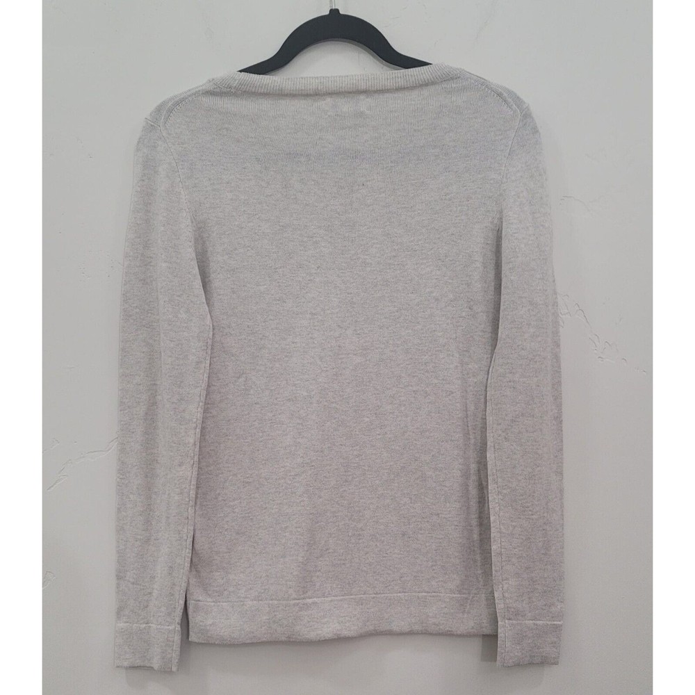 J.Crew Teddie Embroidered Apples Grey Soft Sweater Pullover 100%Cotton NWOT XS - Picture 6 of 8